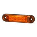 Oransjet slim markeringslys med 4 LED Til pynt og styling, 77,5mm lang