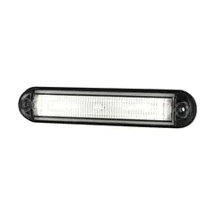 Avlangt, slankt, hvitt markeringslys Med 6 stk LED, 12 og 24V