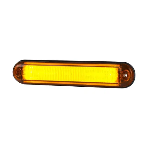 Avlangt, slankt, oransje markeringslys Med 6 stk LED, 12 og 24V