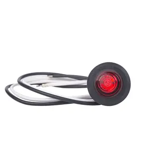 Mini rødt markeringslys For19mm hull med gummifeste
