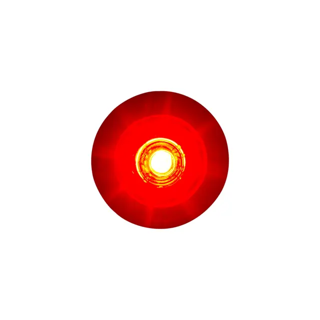 Mini rødt markeringslys For19mm hull med gummifeste 