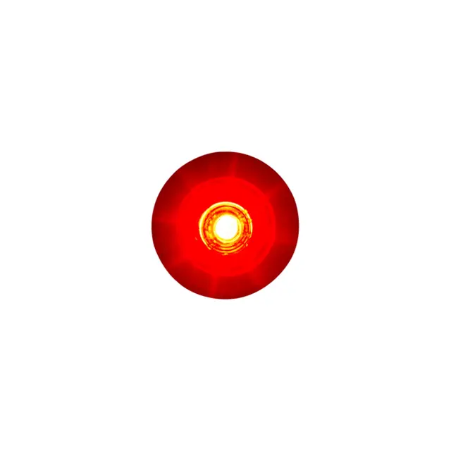 Rundt, rødt markeringslys 1 stk LED, 12 og 24V 