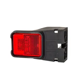 Rødt sidemarkeringslys Med 9 stk LED, 12 og 24V
