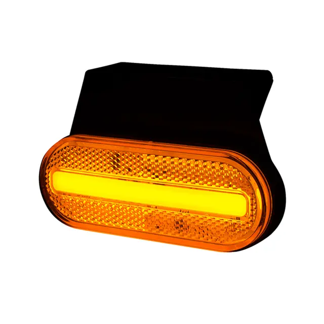 Oransje Neon markeringslys Med 2 stk LED, 12 og 24V, brakett 