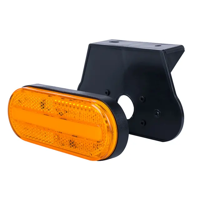 Oransje Neon markeringslys Med 2 stk LED, 12 og 24V, brakett 