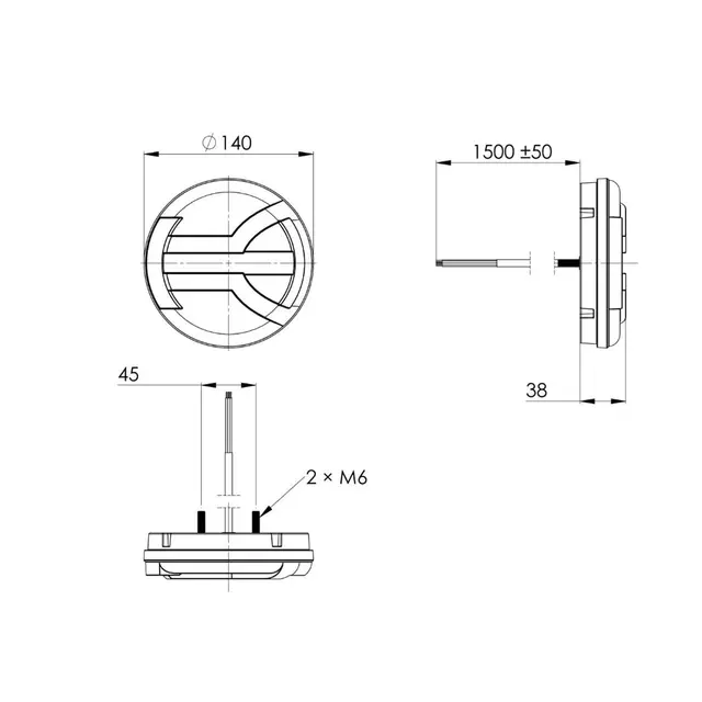 Navia multifunksjonell baklykt H og V si 61 stk LED, 12 og 24V, 4 funksjoner 