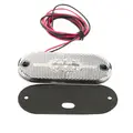 Hvitt LED markeringslys for 24V Rektangulert for montering i forkant