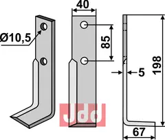 Fres kniv høyre M.A.B. Bocchini