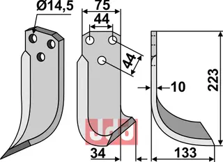 Fres kniv h&#248;yre Maletti