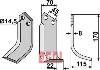 Fres kniv h&#248;yre Maletti