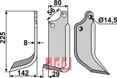 Fres kniv venstre Maschio / Gaspardo/Perugini