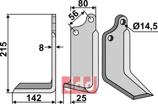 Fres kniv venstre Maschio / Gaspardo