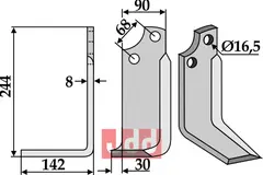 Fres kniv venstre Maschio / Gaspardo