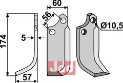 Fres kniv venstre Maschio / Gaspardo