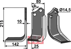 Fres kniv venstre Maschio / Gaspardo