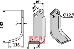 Fres kniv venstre Maschio / Gaspardo