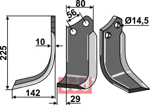 Fres kniv venstre Maschio / Gaspardo