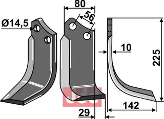 Fres kniv høyre Maschio / Gaspardo