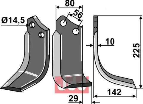 Fres kniv h&#248;yre Maschio / Gaspardo