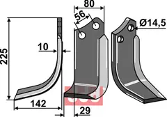 Fres kniv venstre Maschio / Gaspardo