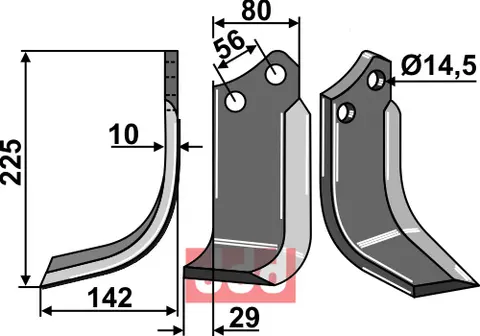 Fres kniv venstre Maschio / Gaspardo