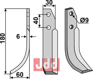 Blad 180x30mm til Nibbi Bruno Lengde 180mm, bredde 30mm