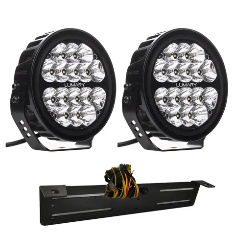 Sett 2stk Lumary Nova 7" Ekstralys Komplett med skiltbrakett og kabelsett