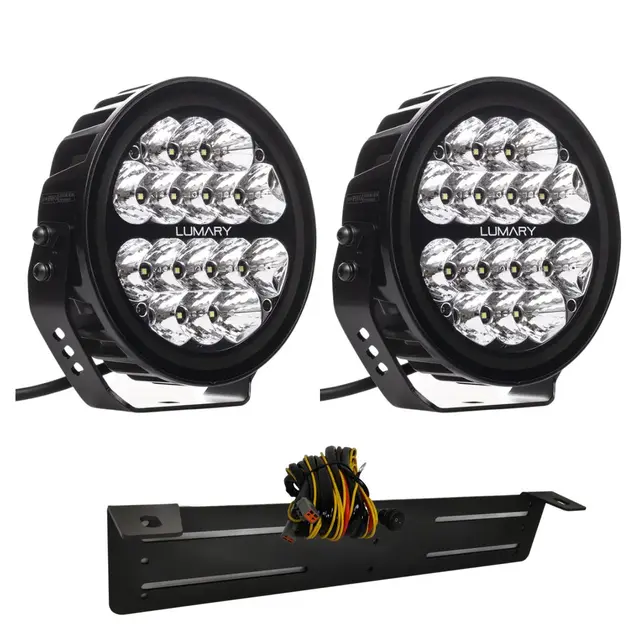 Sett 2stk Lumary Nova 7" Ekstralys Komplett med skiltbrakett og kabelsett 