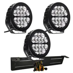 Sett 3stk Lumary Nova 7&quot; Ekstralys Komplett med skiltbrakett og kabelsett