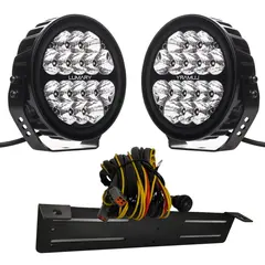 Sett 2stk Lumary Nova 7&quot; Ekstralys Komplett med skiltbrakett og kabelsett