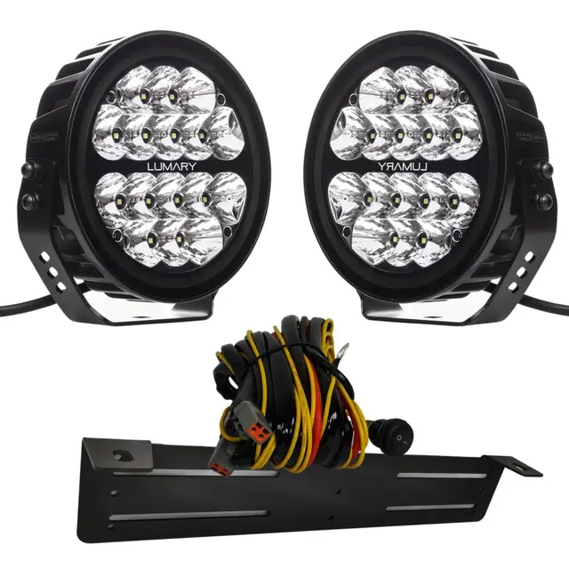 Sett 2stk Lumary Nova 7" Ekstralys Komplett med skiltbrakett og kabelsett 