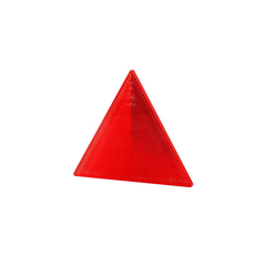 Trekantet refleks - Rødt med rød ramme Reflekterende enhet med 2 skruer