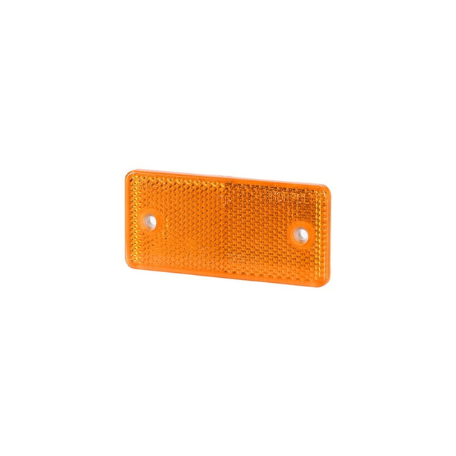 Rektangulær refleks - Oransje Reflekterende enhet med hull (44×94mm) 