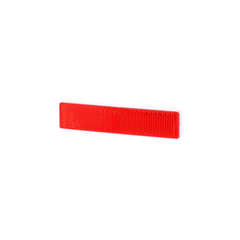 Rektangulær refleks - Rødt Refleks enhet med festebånd (103×21mm)