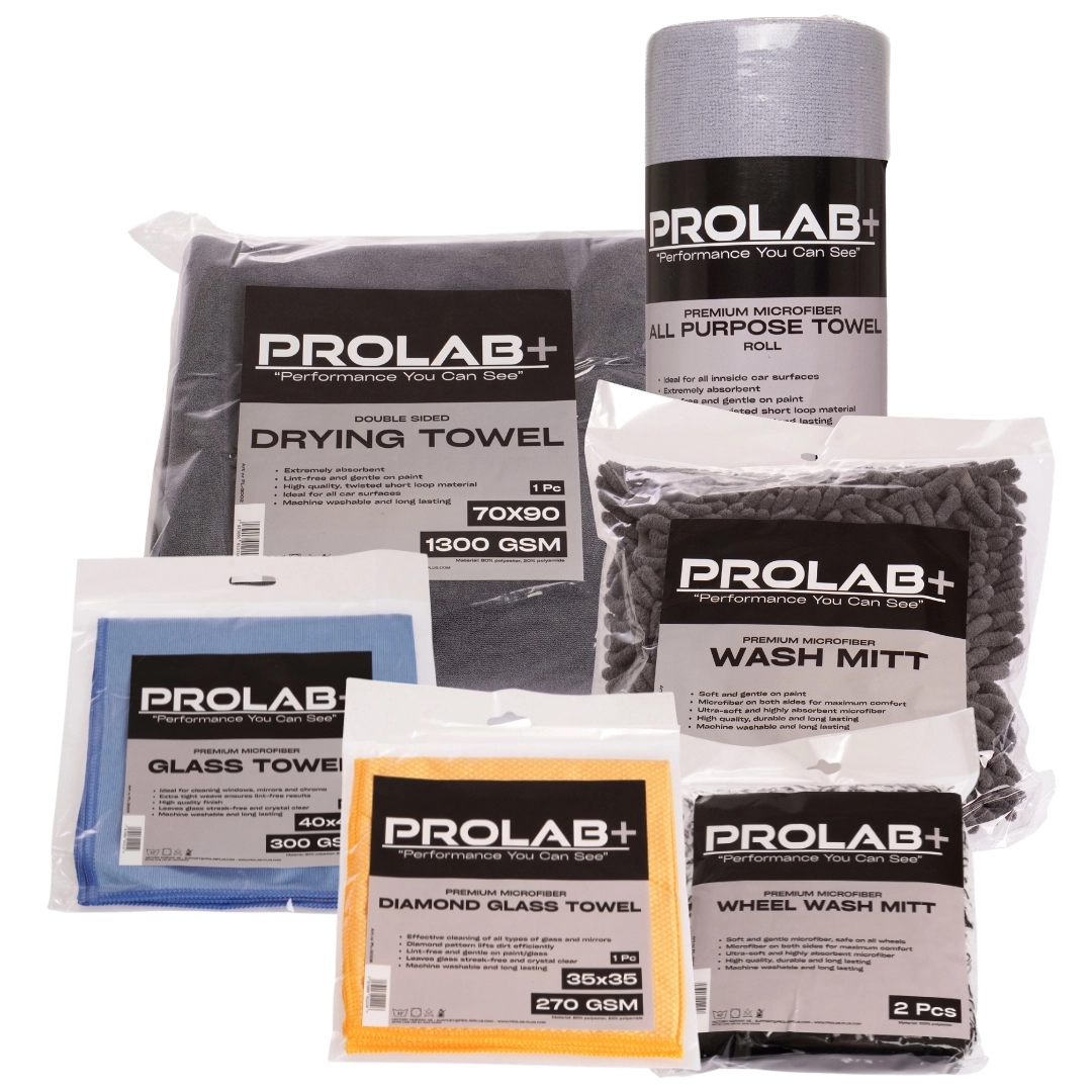 Prolab+ Microfiber pakke Alt du trenger til en bilvask