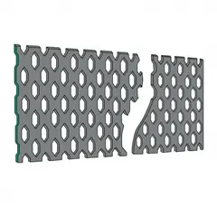 Perforert S300 stål 240*11*1220 Rett perforert stål | 4 fot