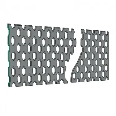 Perforert S300 stål 240*11*1220 Rett perforert stål | 4 fot 