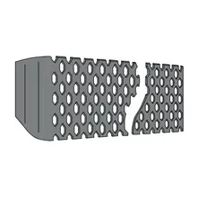 Perforert S300 stål 240*11*1280 Perforert stål med buet ende