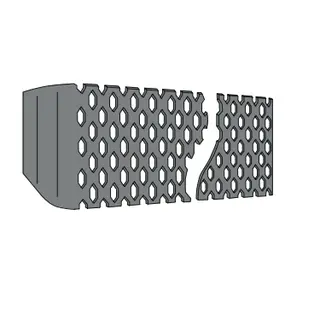 Perforert S300 stål 240*11*1280 Perforert stål med buet ende