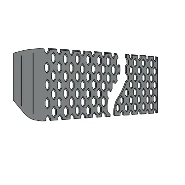 Perforert S300 stål 240*11*1280 Perforert stål med buet ende 