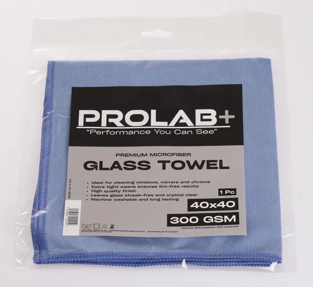 Prolab+ Glass towel 300 GSM, 40x40 