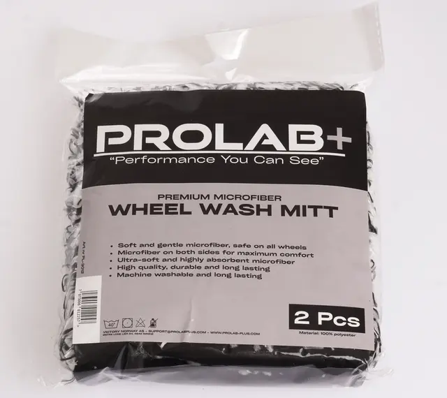 Prolab+ Wheel wash mitt Vaskehanske til felg, 2 stk 