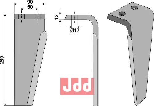 Rotorharvetand høyre - JDD Utstyr