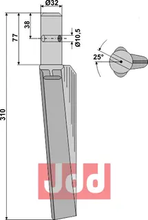 Rotorharvetand venstre Breviglieri