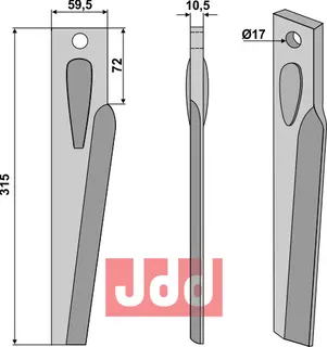 Rotorharvetand venstre Lely