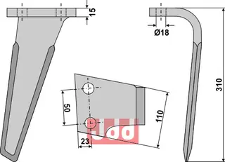 Rotorharvetand h&#248;yre Landsberg/Maletti/Sicma