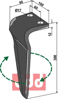 Tine for Breviglieri Lengde 300mm, MekFarmer 120/160