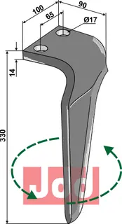 Rotorharvetand venstre Frandent