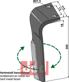 Rotorharvetand h&#248;yre Lemken