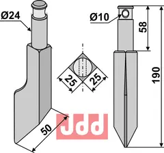 Fres kniv Maschio / Gaspardo/Rau